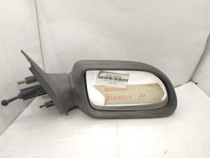 Espejo retrovisor derecho completo Renault 19 1988 gris