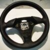 Volante BMW serie 3 E46 con funda de cuero pespunte rojo