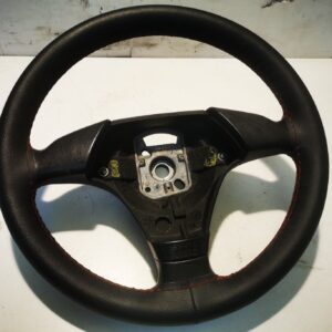 Volante BMW serie 3 E46 con funda de cuero pespunte rojo