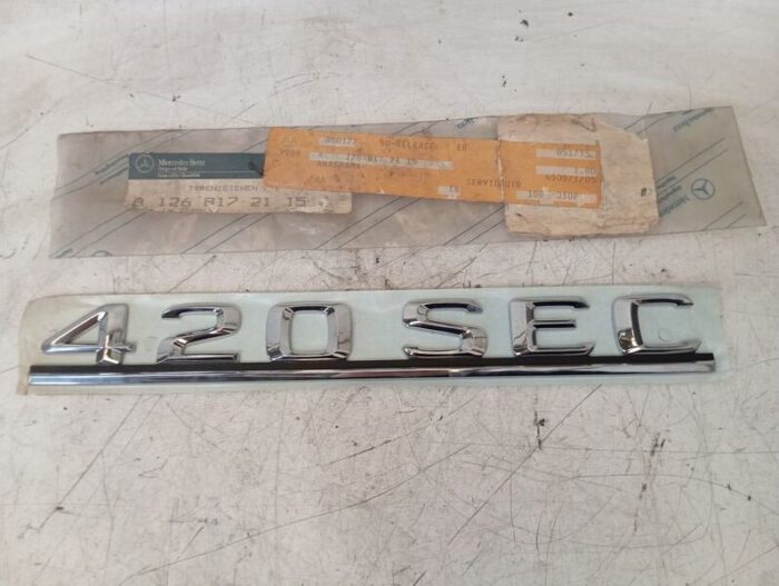 Emblema nuevo original Mercedes 420 SEC W126 Coupe C126
