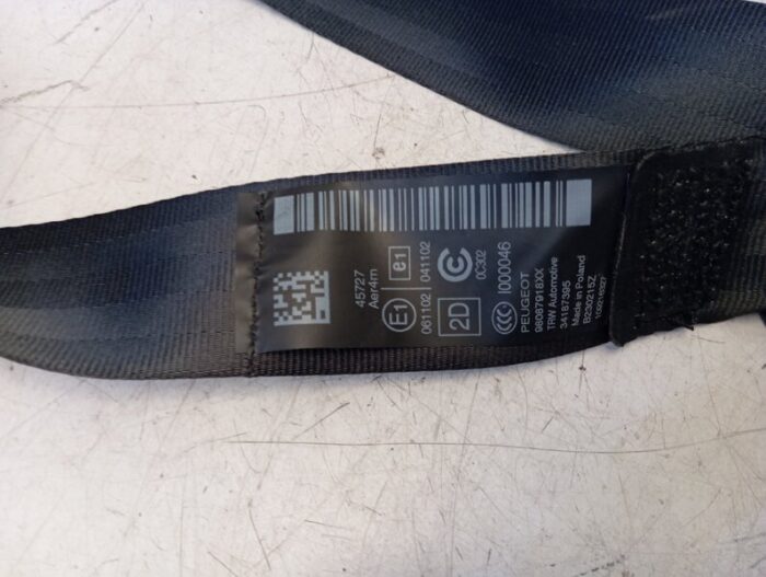 Cinturón Seguridad Trasero Derecho Peugeot 308 II 2015