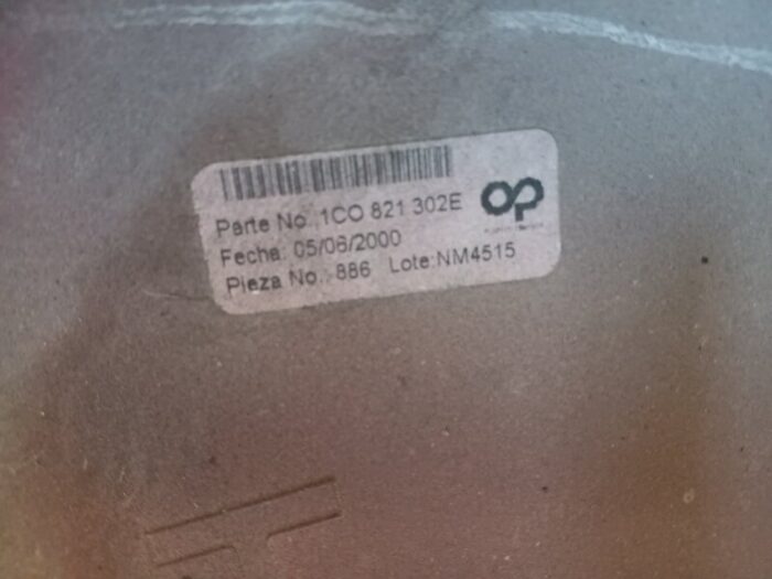 Aleta trasera derecha Volkswagen New Beetle 2001